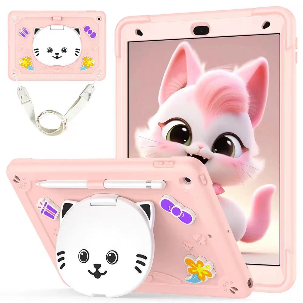 iPad 10.2" 7/8/9 Kitty Tablet Case - Rose pink 36179 - image 1