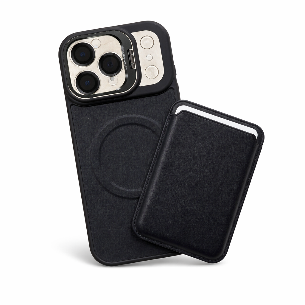 iPhone 16 Pro (Black) Leather MagSafe Card Pocket Case 36133 - image 1