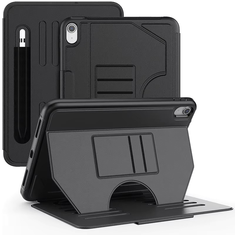 iPad 10.2" 7/8/9 Leather-B Magnetic Foldable Tablet Case | Black 36071 - image 1