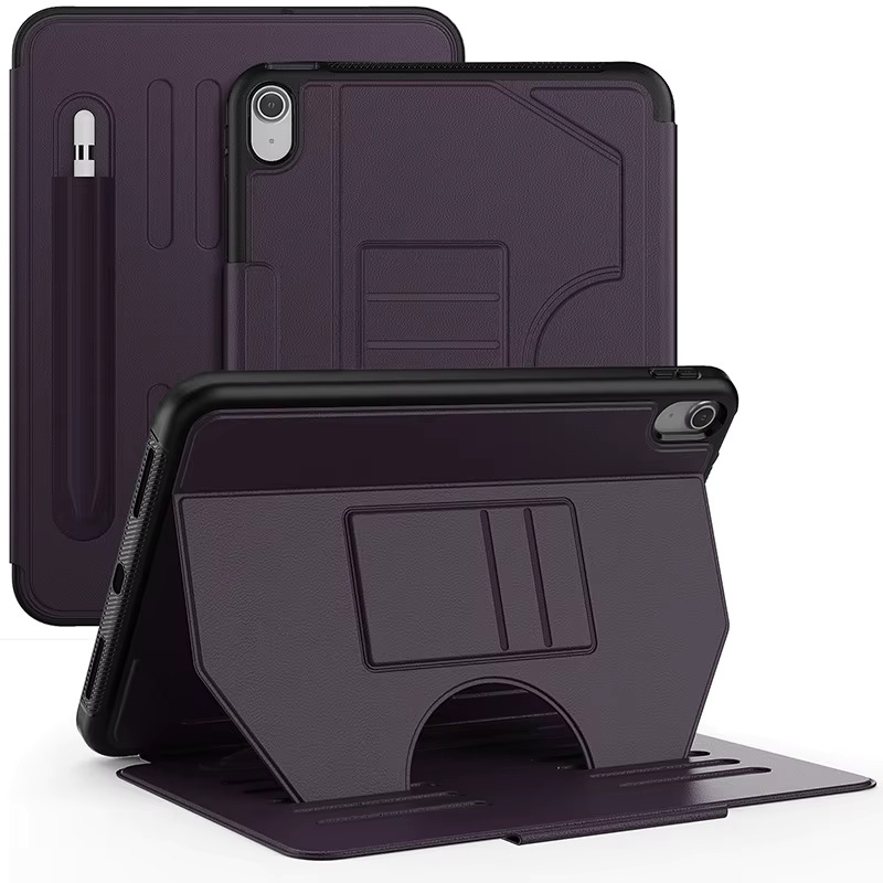 iPad 10th Gen/11th Gen (10.9") Leather-B Magnetic Foldable Tablet Case | Purple 36079 - image 1