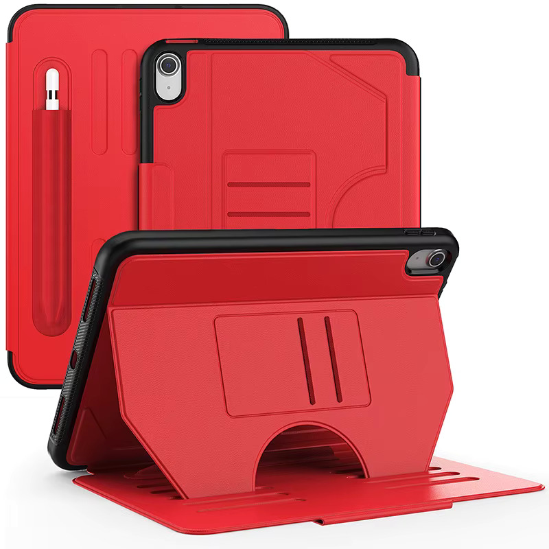 iPad 10th Gen/11th Gen (10.9") Leather-B Magnetic Foldable Tablet Case | Red 36080 - image 1