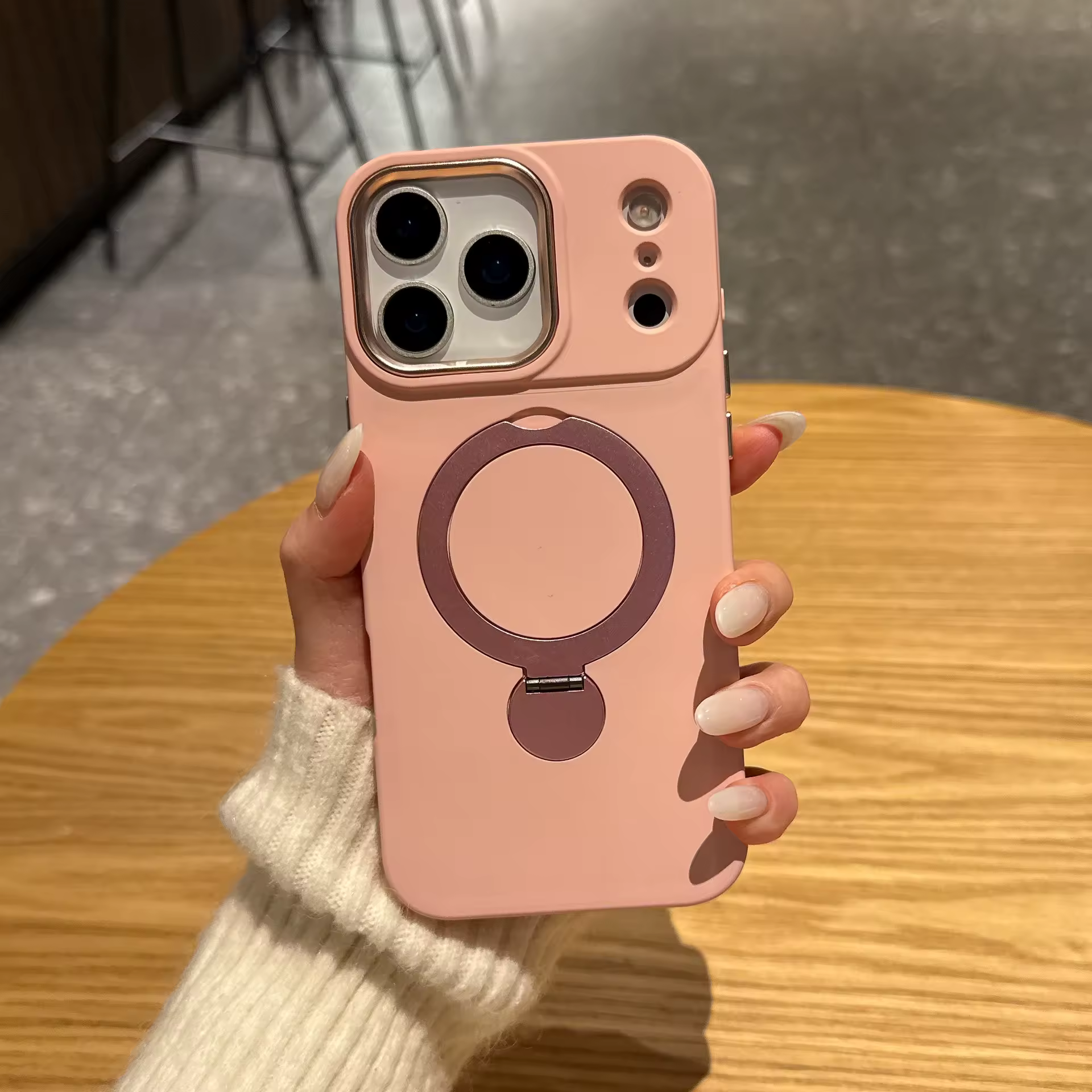 Samsung A16 (Pink) Plain Liquid 360-MagStand Case 36108 - image 1