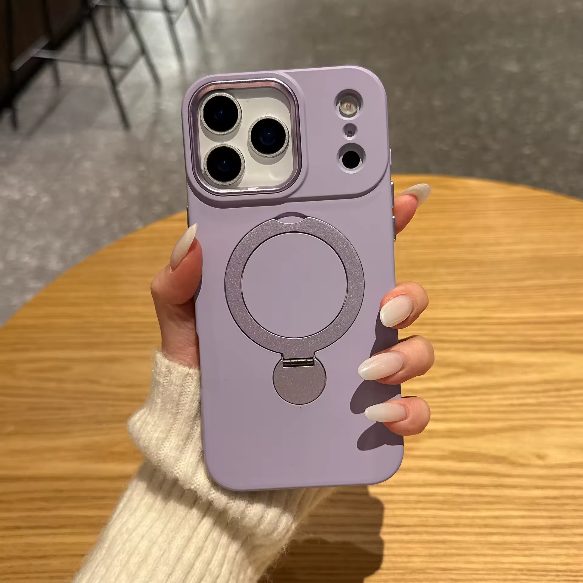 Samsung A15 (Purple) Plain Liquid 360-MagStand Case 36104 - image 1