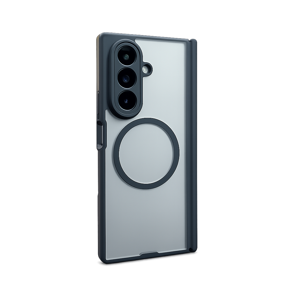 Samsung Z Fold 6 Matte Back-Side Case With Hinge - Black 35666 - image 2