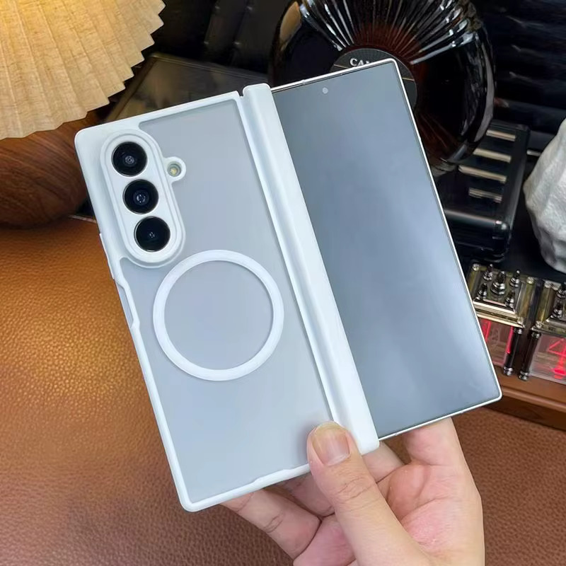 Samsung Z Fold 6 Matte Back-Side Case With Hinge - White 35669 - image 1