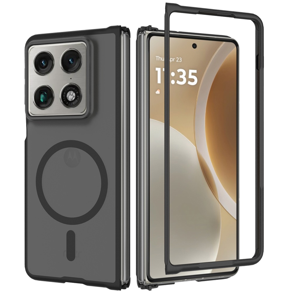 Motorola Moto G Power 5G 2025 [Magnetic Circle] Smooth Safe Matte Feel Hybrid Case - Black 21453 - image 1