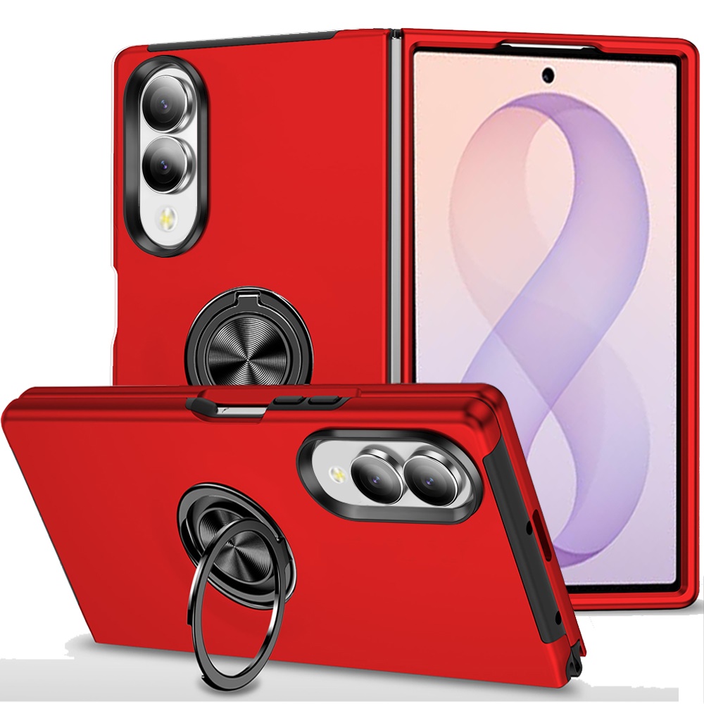 Samsung Z Fold 8 CHIEF Oil Painted Magnetic Ring Stand Hybrid Case Cover - Red 37151 - image 1