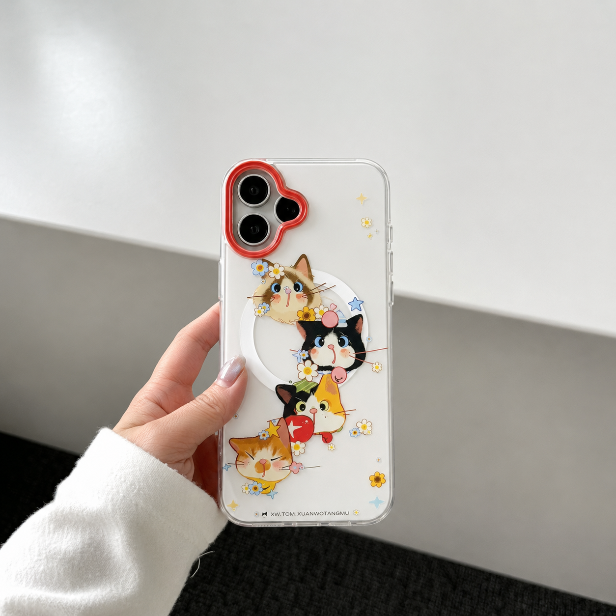 iPhone 15 Pro Max Original Design Flat Magnetic Case - Kitty 35870 - image 1