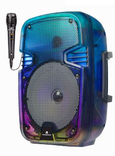 MPD492- MaxPower 8" Full-Body Translucent LED Light Show Karaoke Bluetooth Speaker 36283 - image 2