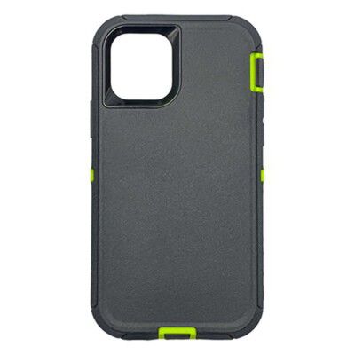 iPhone 13 Pro Pro Defender Case With Clip | Black-Green (Polybag Packing) 37571 - image 1