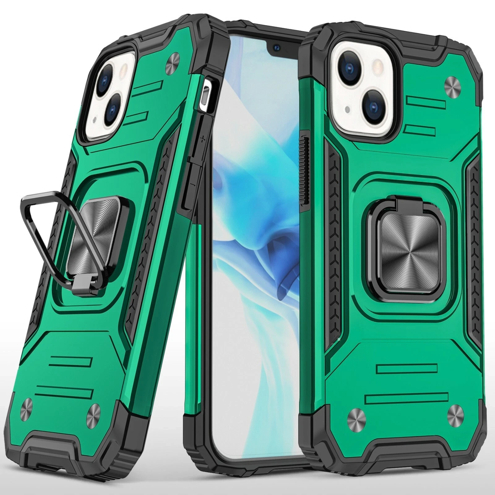 iPhone 11 Pro Max Robust Magnetic Kickstand Hybrid Case Cover | Green 37556 - image 1