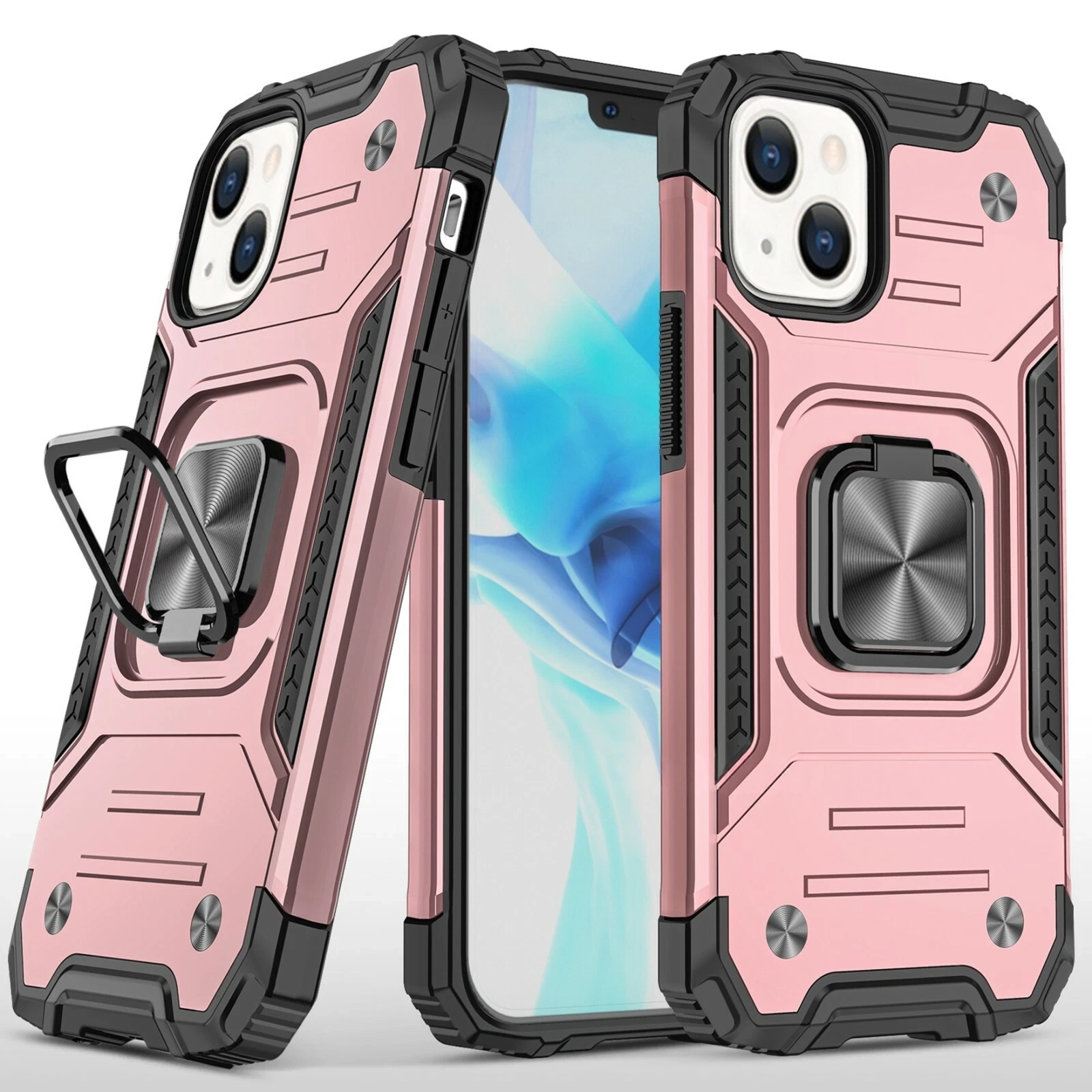 iPhone 11 Pro Max Robust Magnetic Kickstand Hybrid Case Cover | Pink 37530 - image 1