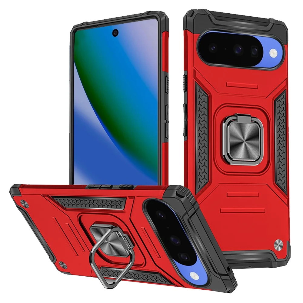 iPhone 12/12 Pro Robust Magnetic Kickstand Hybrid Case Cover Red 37525 - image 2