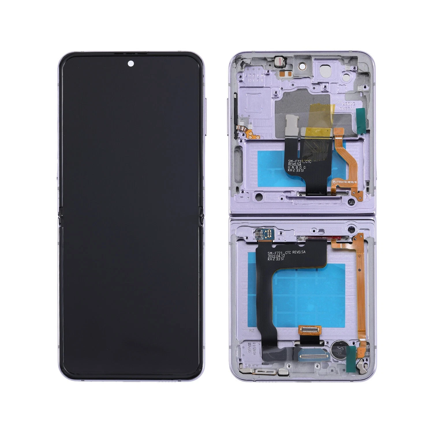Samsung Galaxy Z Flip 4 5G (F721) - Inner OLED Assembly With Frame (Blue) 36974 - image 1